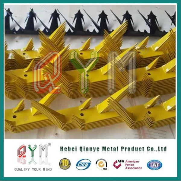 Galvanised Anti Climb Spikes Fence/Security Razor Wall Spike