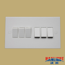 UK type 6gang 1way/2way wall switch