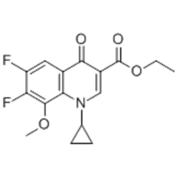 Éster etílico del ácido 1-ciclopropil-6,7-difluoro-1,4-dihidro-8-metoxi-4-oxo-3-quinolincarboxílico CAS 112811-71-9