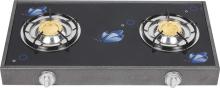 Glass Top Double Burner Gas Cooking Range