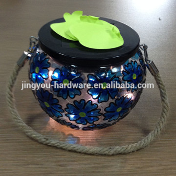 solar garden glass jar