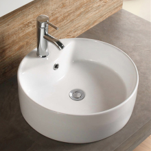 China Manufacture Bathroom Round White Sinks Ceramic Washing Basin