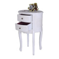 Vintage Bedside Table White Nightstand Shabby