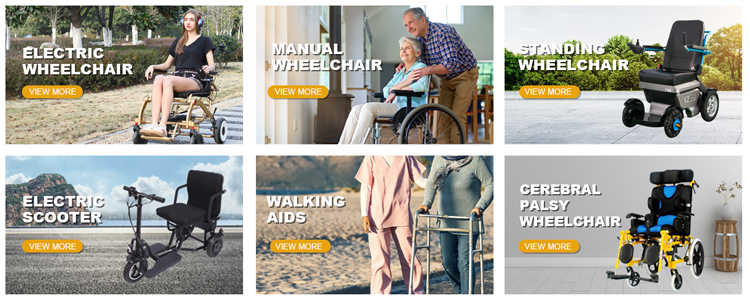 Rehabilitation Equipment Supplier Max Load framefolding Brush motor lie down electric wheelchair