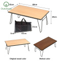Foldable Outdoor Picnic Table With Wooden Desk