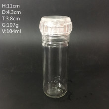 FDA High Quality Glass Salt and Pepper Spice Grinder Bottle with Cap