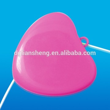 High quality heart shape retractable earphone, new design shape plastic retractable earphone