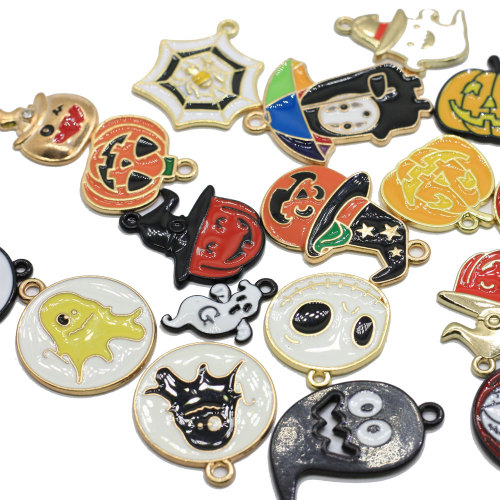 Alloy Halloween Enamel Charm For Necklace Earring Bracelet Jewelry Making DIY Handmade Craft