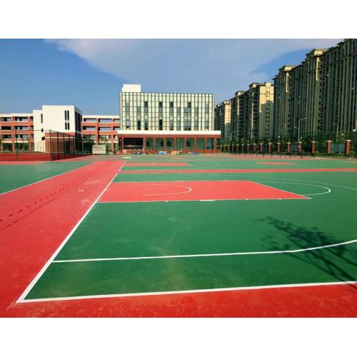 Anti UV UV Silicon PU Elastik lapisan QT Mahkamah Sukan Surfaces Flooring Athletic Running Track