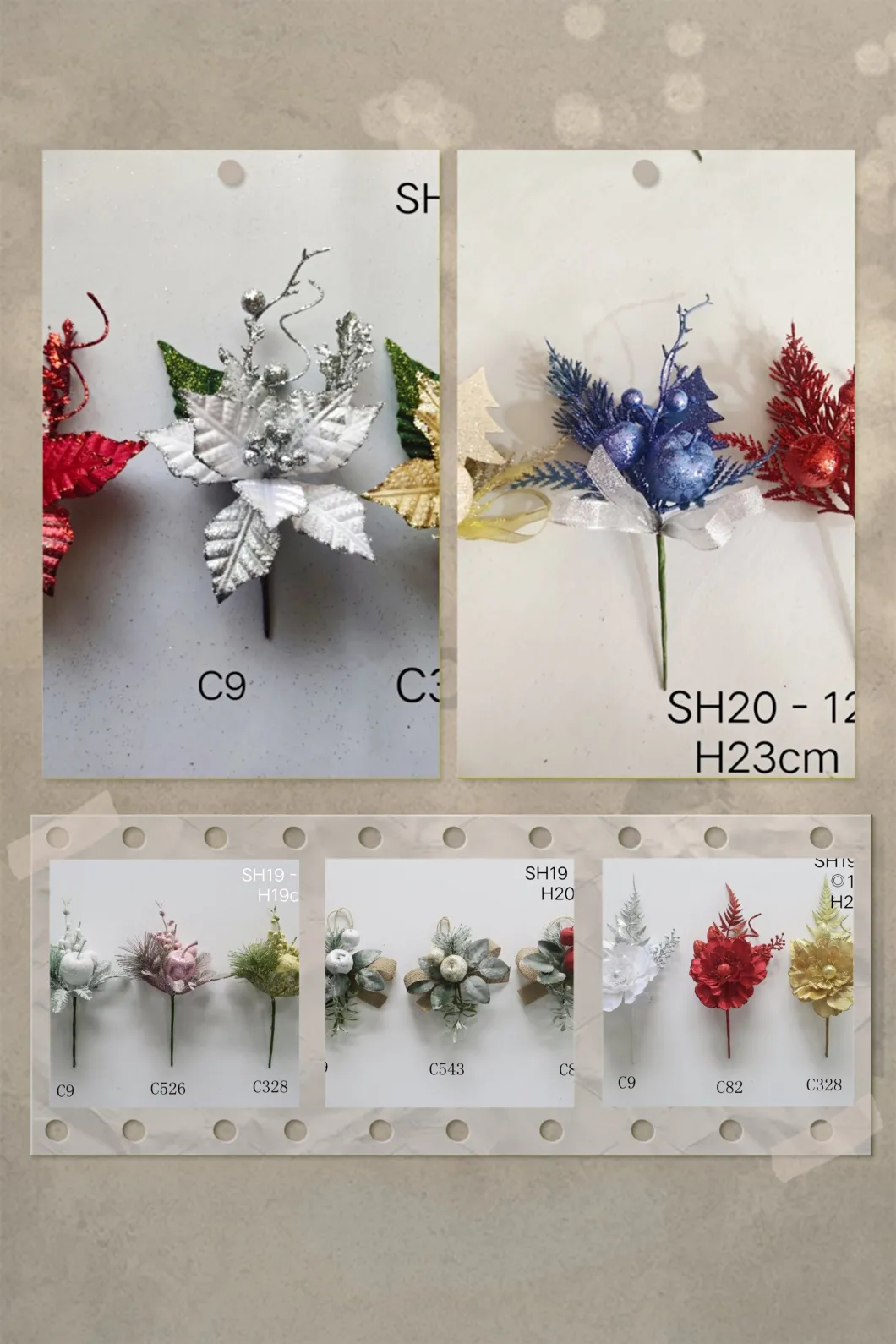 Decorative Artificial Colorful Christmas Flower