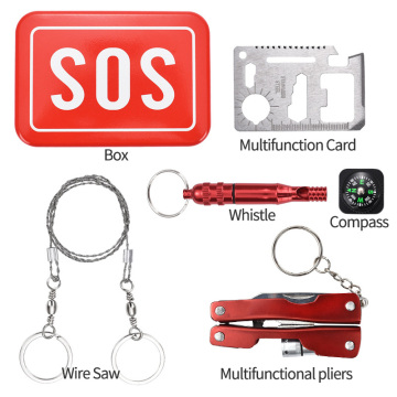 outdoor&indoor aid camping tools survival kit sos box