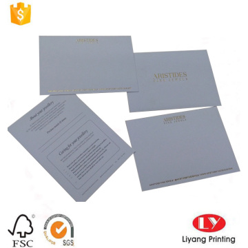 Matt white paper greeting jewellry card printing