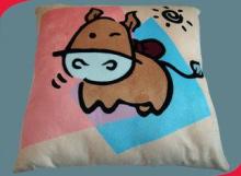 Unique Micro Plush plain cow print throw pillows zipper for