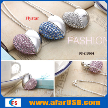 4gb keychain jewelry usb heart flash drive ,heart jewelry usb flash drive wholesale china factory