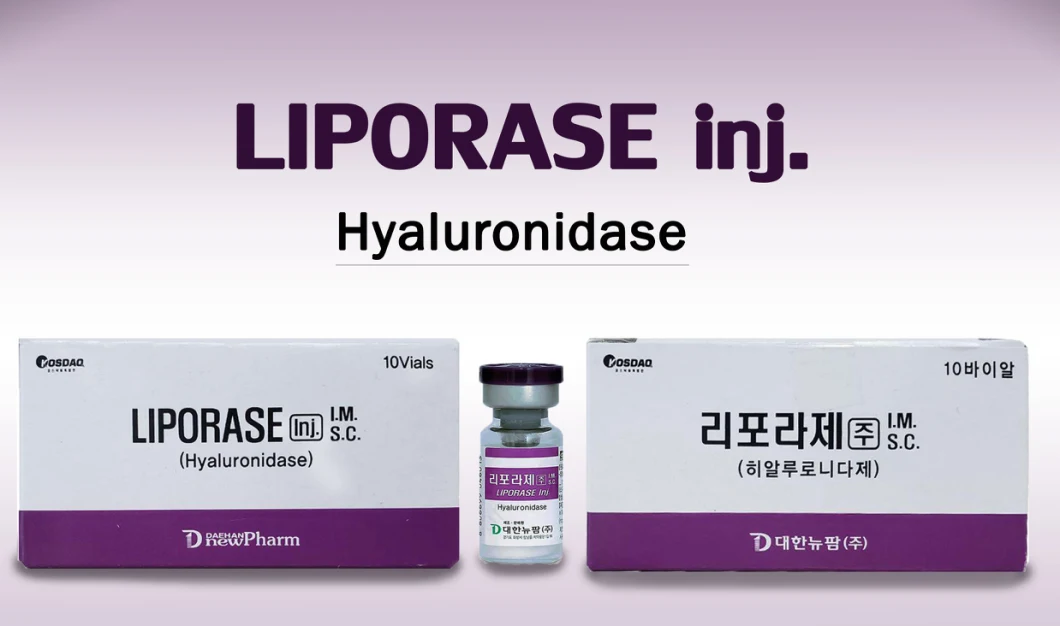 Liporasa inyectable coreana Ha removedor de relleno dérmico hialuronidasa inyectable gel hialurónico de ácido disolución