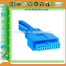 High speed dual USB port to computer 20 pin usb 3.0 cable data cable