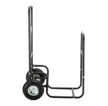 Sunnydaze Log Cart: Heavy-Duty Steel Rolling Firewood Carrier