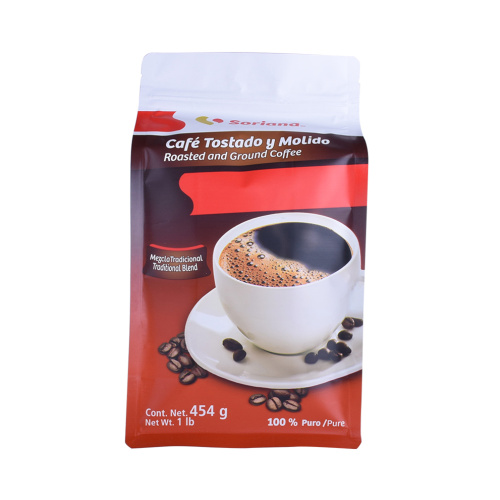 Resirkulerbar plastemballasje Flat Bottom Pouch Coffee Bag