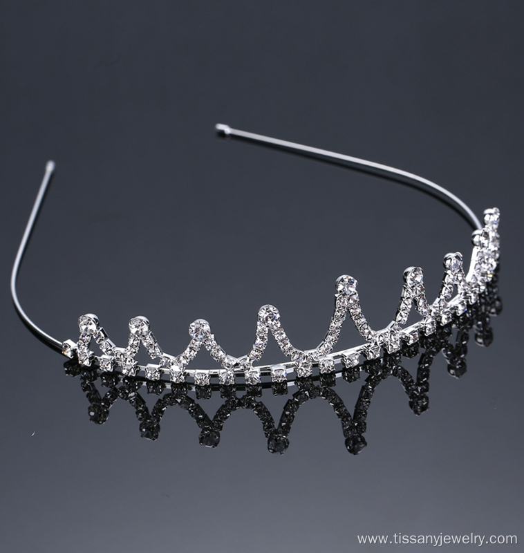 Wholesale Silver Crown Tiara Princess Headband