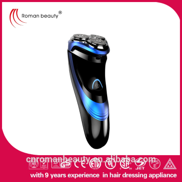 Rechargeable triple blade electric shaver for men