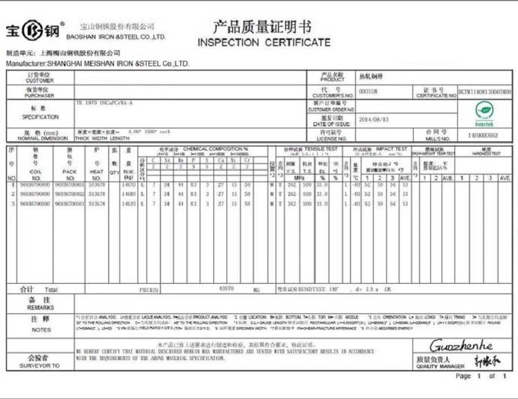 Gl Grade a Gl-a Shipbuilding Steel Plate