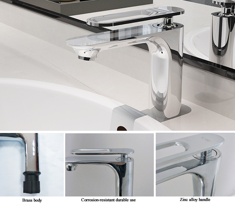 New Design Brass Wash Taps Face Sanitary Single Handle Basin Faucet