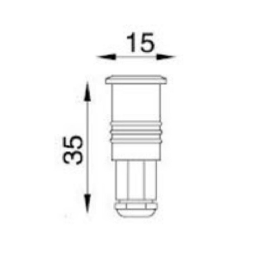 Luzes LED subterrâneas para degraus de pedra