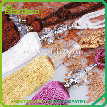 A0209 Modern crystal bead curtain tieback, decorative curtain tassel wholesale