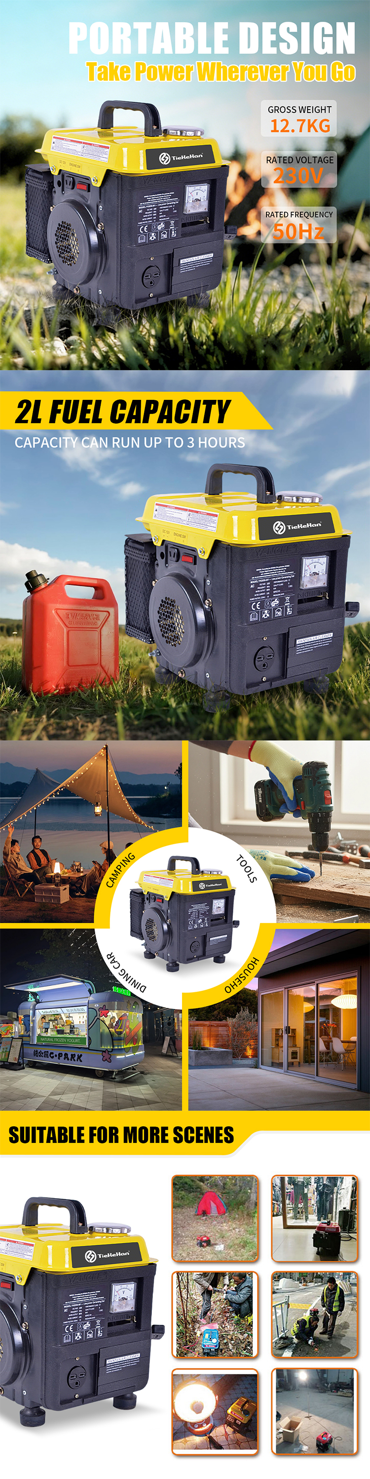 Generador inversor de gasolina TKH1000i(15) TKH1000i Gasoline Inverter Generator(15)