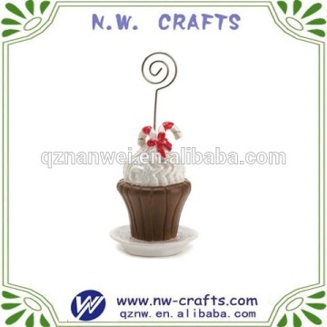 Polyresin candy cane cupcake name tag card holder