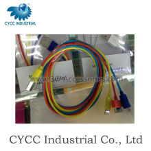 colorful multi charger mobile phone 3 in 1 usb cables