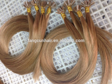 2015 Hot selling nail Keratin straight remy human hair extension