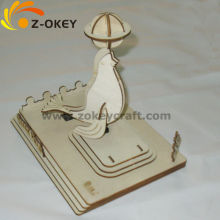 3D airplane model wood puzzle