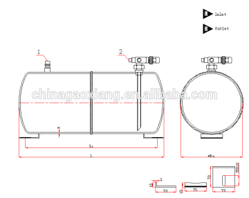 BLUE BLR/HLRD Refrigeration Deep Drawn Horizontal Liquid Receiver