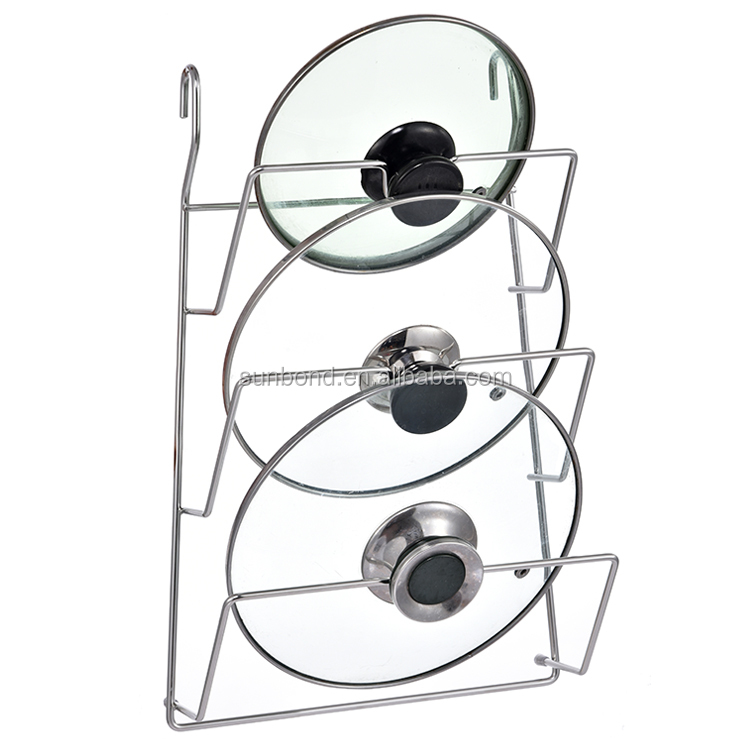 Hanging kitchen pan pot lid rack pot cover holder