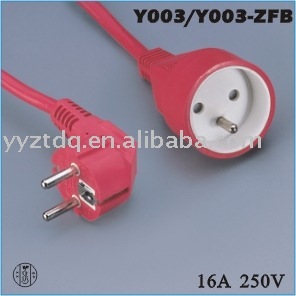 European extension cord schuko extension cord euro extension cord