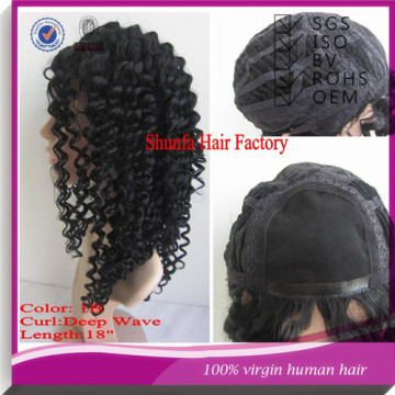 Monofilament wig,deep wave wig for black women,natural wig