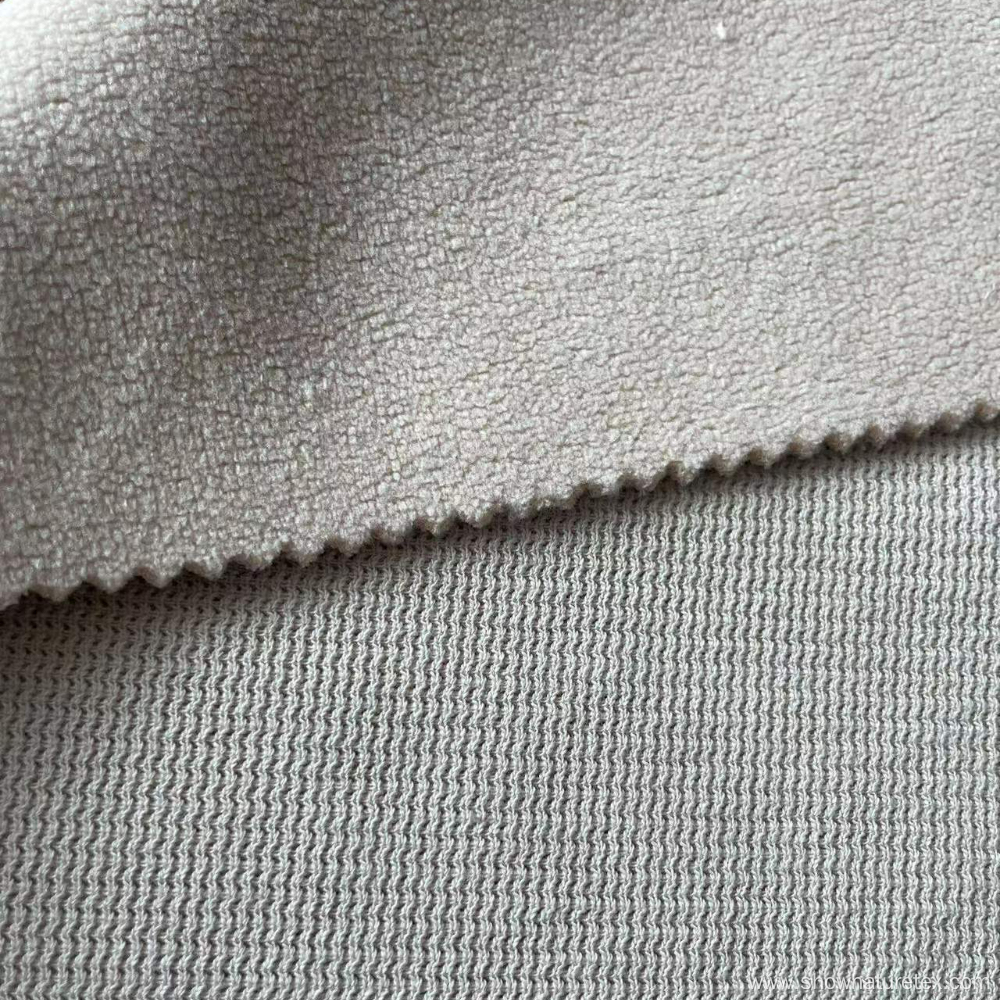 Hygroscopic Double Layer Cvc Knit Bonding Fleece Fabric