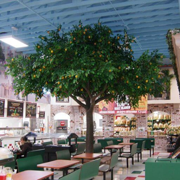 Artificial Big Lemon Tree - Rustic Large Plastic Fiberglass Tree for Hotel Restaurant Decoration