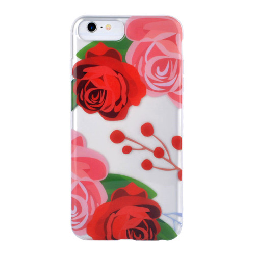 Green Leaf Red Rose Background Phone Case for IMD iPhone 6S Plus Case