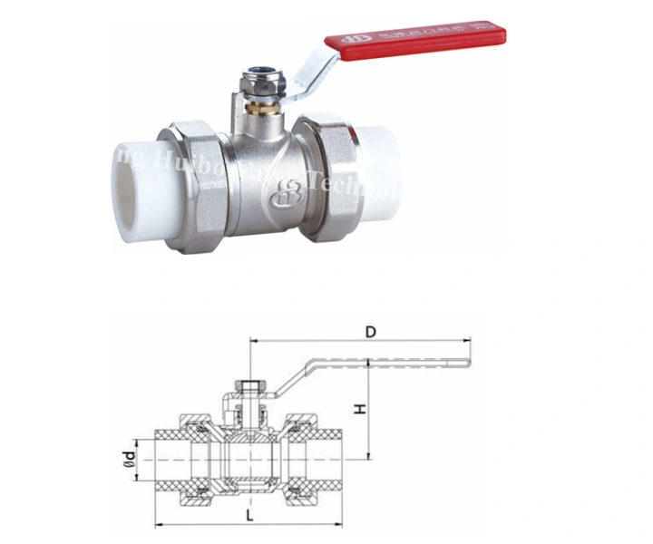 PPR Equal-Diameter Brass Ballvalve with Long Handle 218