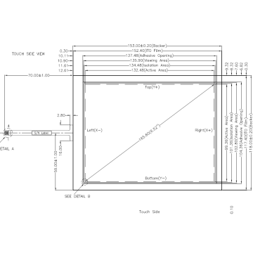 6,5 polegadas AMT Resisitive Touch Panel 9557