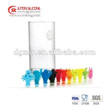 People Wine Glass Suction Charms