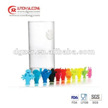 People Wine Glass Suction Charms