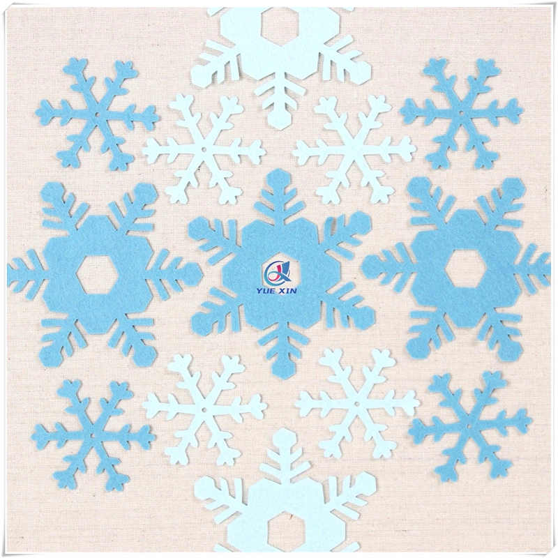 Felt Colored Snowflakes for Christmas Winter Party Decoration