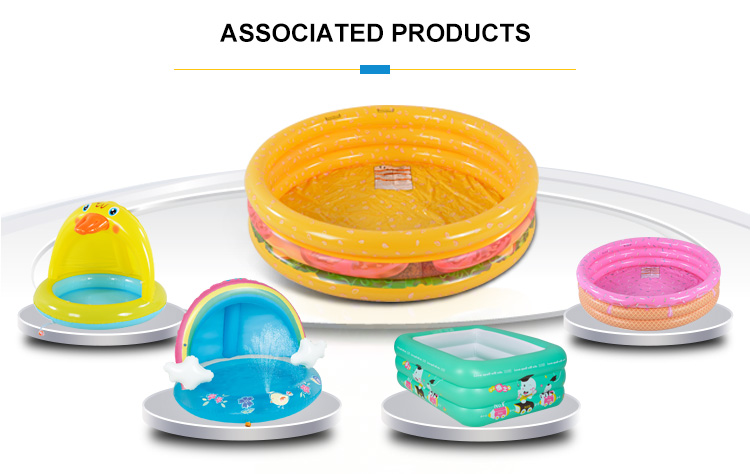 New albercas piscina fruits party 2 ring swimming outdoor inflatable pool with sprinkler inflatable water pool for kids