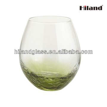 Olive crackle whisky glass cup
