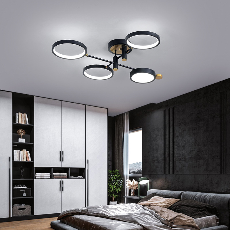 Flush Black Ceiling LampofApplication 3 Light Pendant Fixture