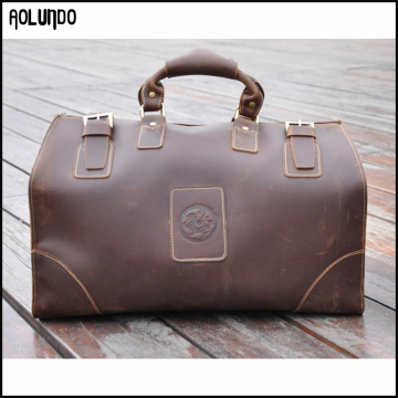 Designed vintage leather men duffle bags