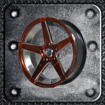 17 inch black painted inner groove alloy car wheel